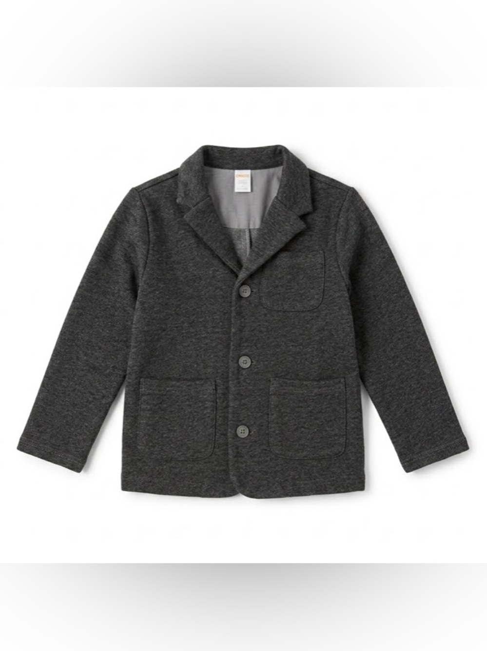 Gymboree Boys Dark Gray Fleece Lined knit Blazer.   Size 7/8